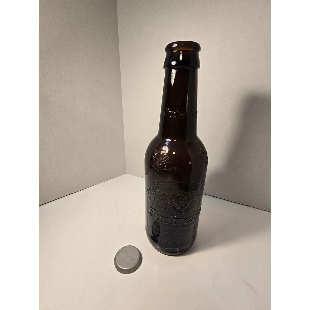 Budweiser Happy‎ Holidays Clydesdales Beer Bottle Collectible Empty Amber Glass